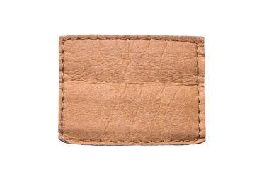 Boş deri kahverengi etiket
