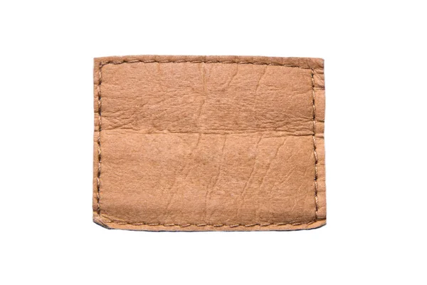 Pusty skórzany brązowy etykieta — Zdjęcie stockowe