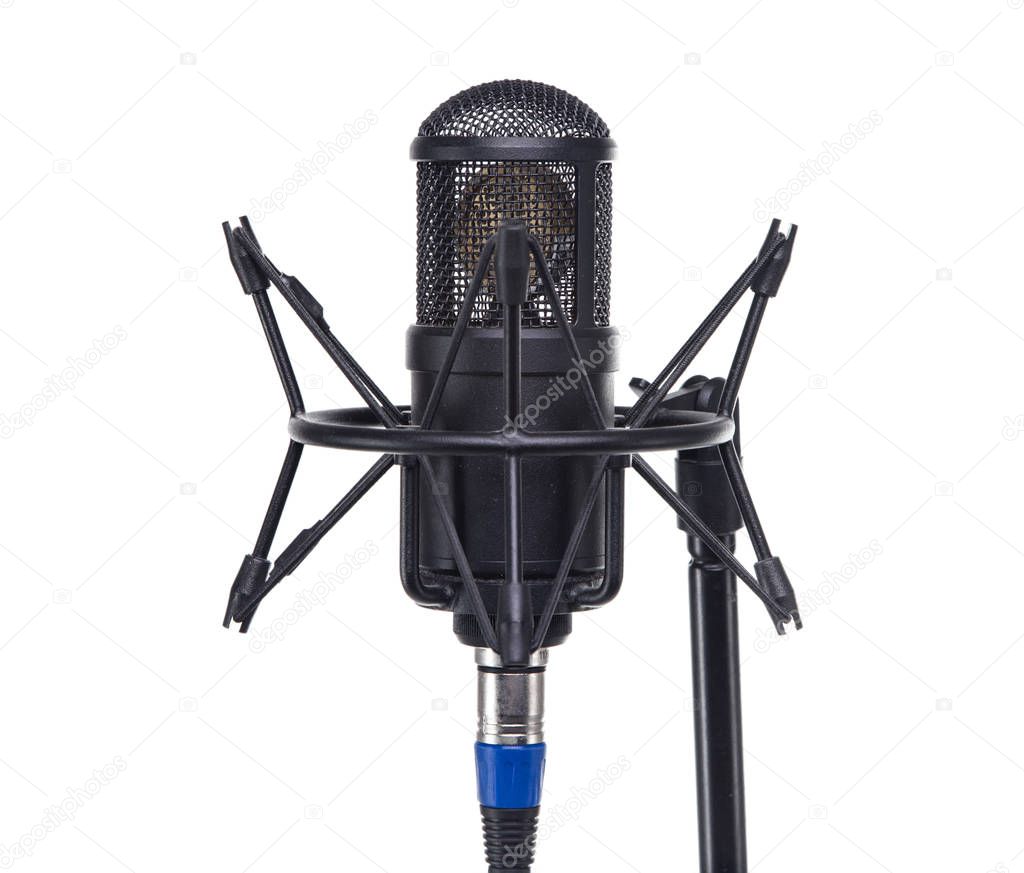 Musical black microphone