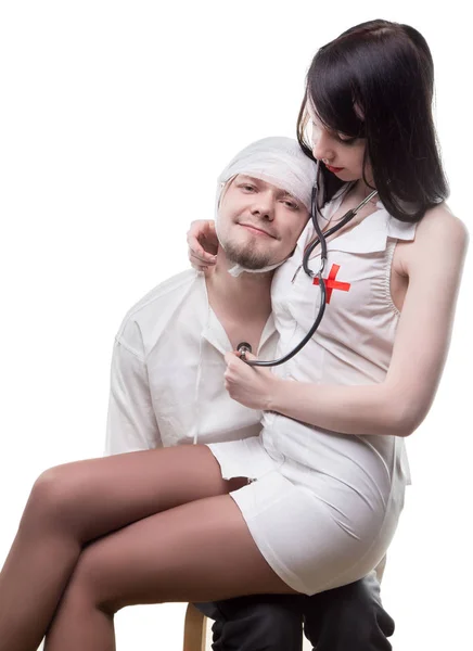 Sexuelle Krankenschwester und Patient — Stockfoto