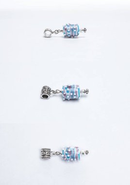 Cam el yapımı mor boncuk