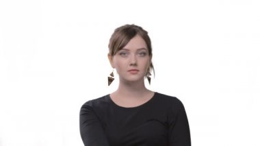 Aynen mutsuz yüz kadınla