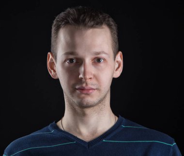 Genç dostu erkek portresi