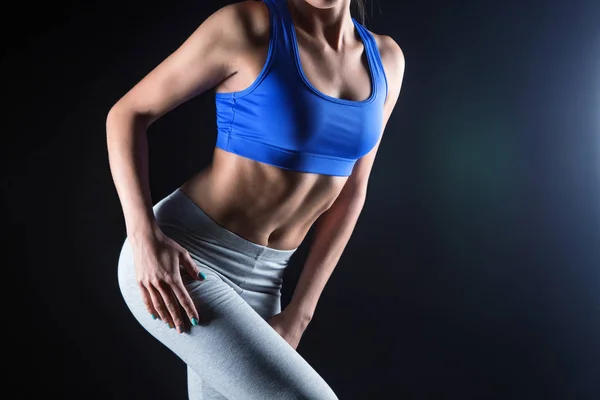 Fitness žena s štíhlé tělo — Stock fotografie