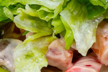 Marul yeşil salata ile