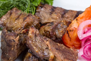 Izgara Dana eti ve sebze