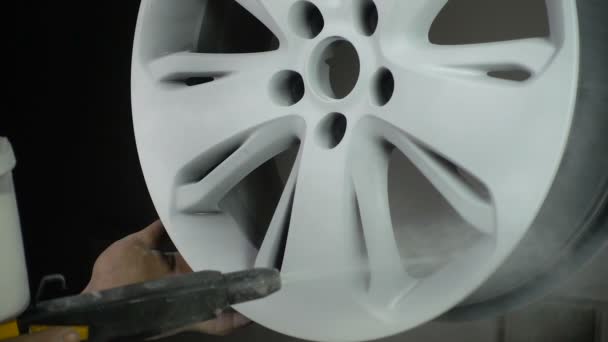 Rivestimento a polvere del disco auto — Video Stock