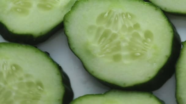 Parts of diet cucumber — Stock Video