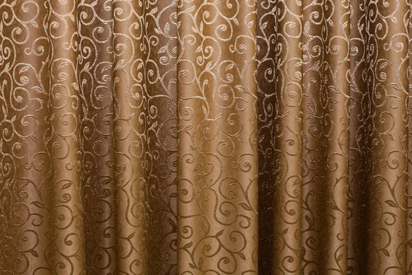 Texture of brown fabric curtains