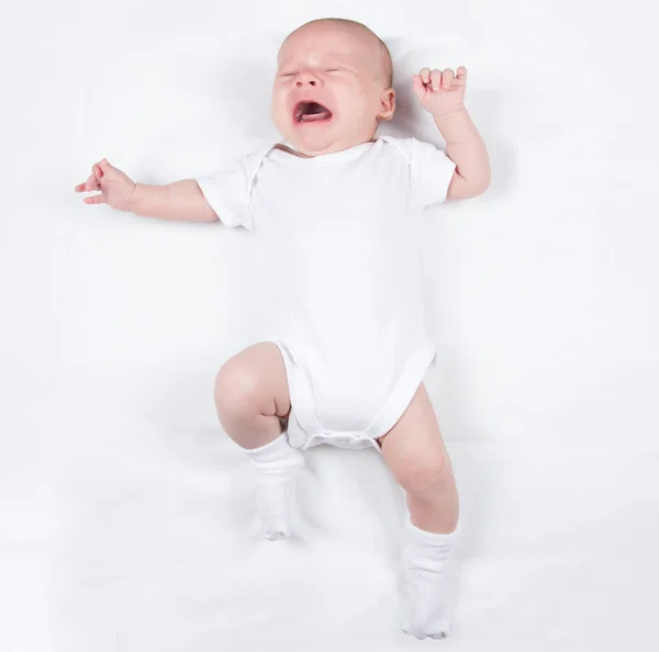 Pláč dvouměsíčního chlapečka — Stock fotografie