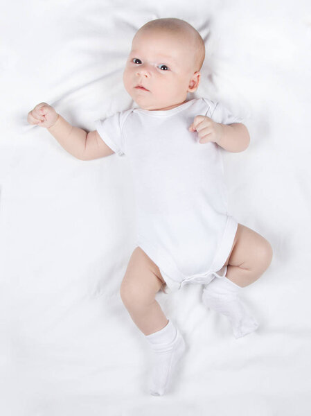 Photo of lying two-month child