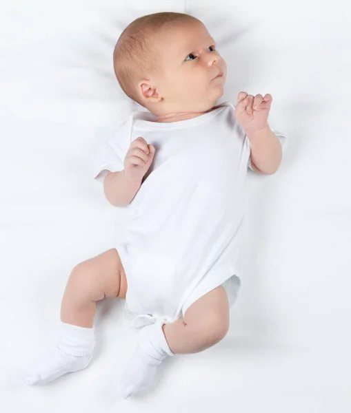 Lying little boy, overhead photo — Stock Photo, Image