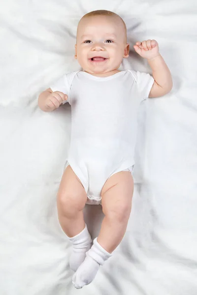 Laughing four-month baby — Stock Photo, Image