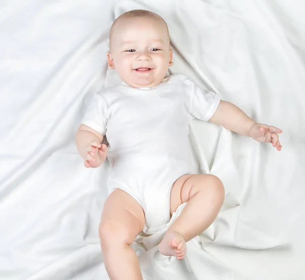 Při pohledu dolů pět měsíční dítě — Stock fotografie