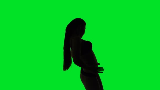 踊る女性のシルエット — ストック動画
