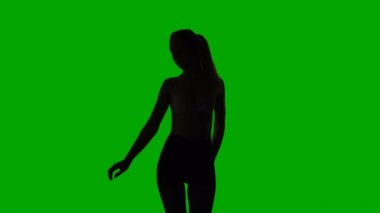 Plastik kız dans, siluet