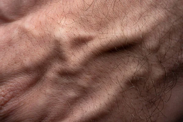 Textura de la mano humana con venas, foto de primer plano — Foto de Stock