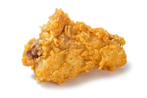 Foto di gambe di pollo giallo fritto croccante su sfondo bianco — Foto Stock