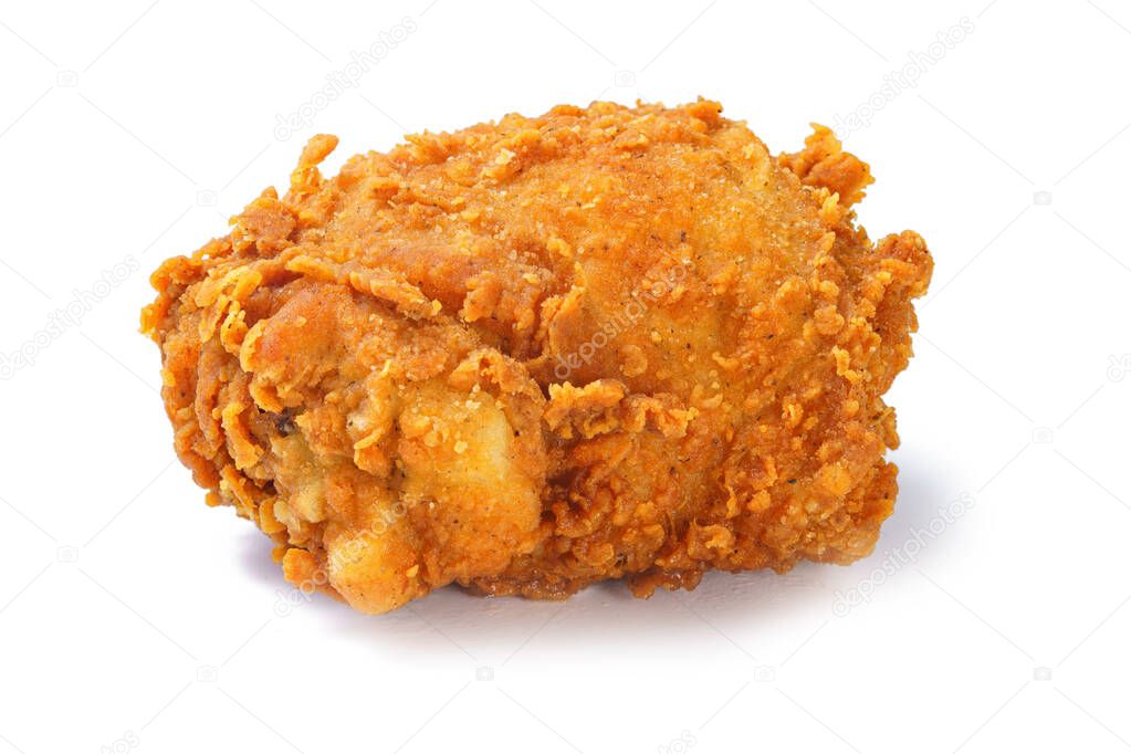 Isolated photo of spicy crispy fried chicken thighs