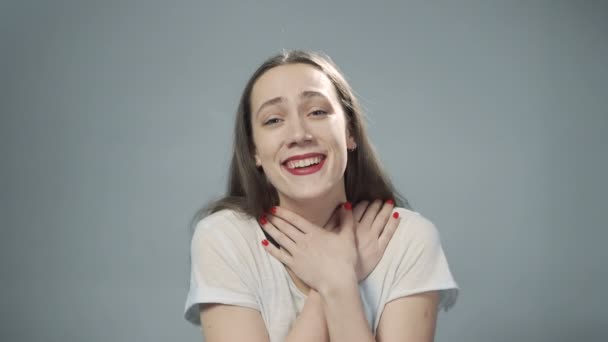 Vídeo de jovem menina feliz — Vídeo de Stock