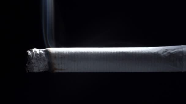 Video de cigarrillo ardiente y cenizas — Vídeo de stock