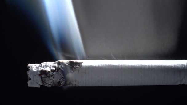 Vídeo de cigarro ardente com filtro — Vídeo de Stock