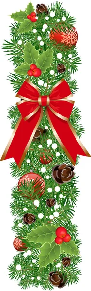 Brev I med dekoration för juldesign och nyår med — Stock vektor