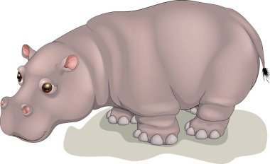 Vektör illüstrasyon hipopotam