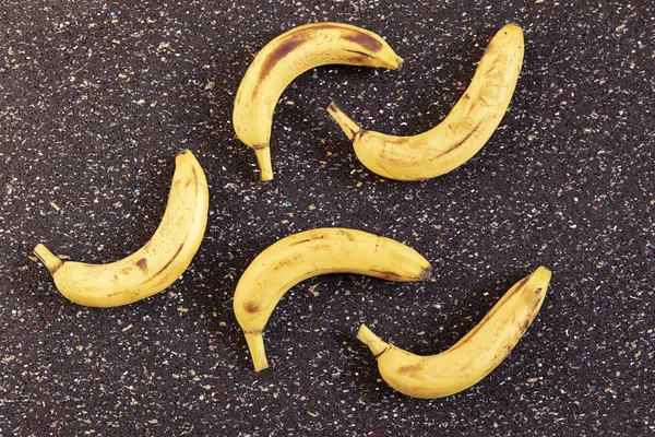 Bananowy Wzór Prosta Martwa Natura Zrobiona Dojrzałych Bananów Styl Pop — Zdjęcie stockowe