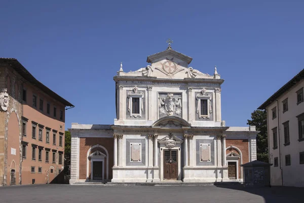 Santo Stefano Dei Cavalieri Templom Díszes Homlokzata Piazza Dei Cavalieri — Stock Fotó