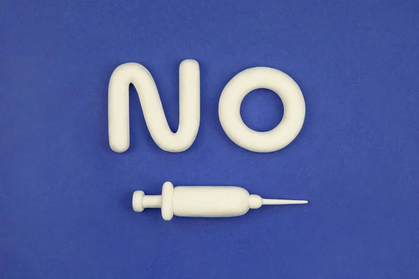 Compulsory Vaccination Concept Debate Freedom Choice Vaccination Damage Mock Syringe — Stock Photo, Image
