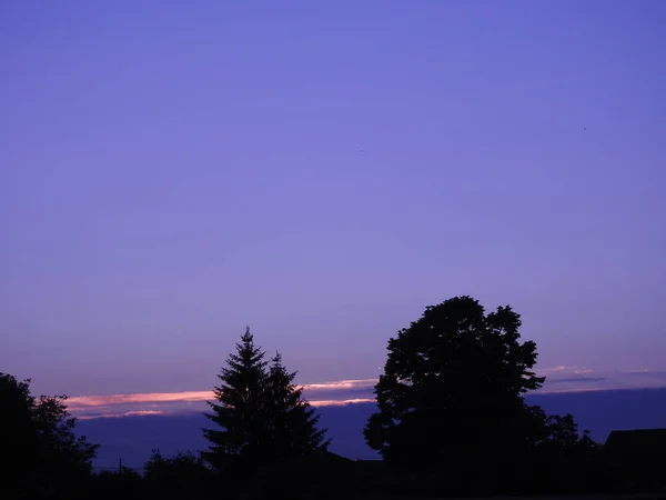 Coucher Soleil Sur Ciel Violet — Photo