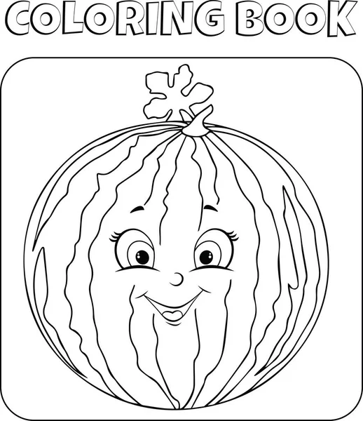 Livro Colorir Legumes Frutas — Vetor de Stock