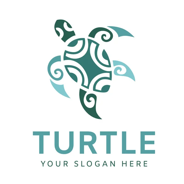 Turtle logo grafiskt designkoncept. Redigerbart havssköldpaddselement, kan användas som logotyp, ikon, mall i webb och tryck — Stock vektor