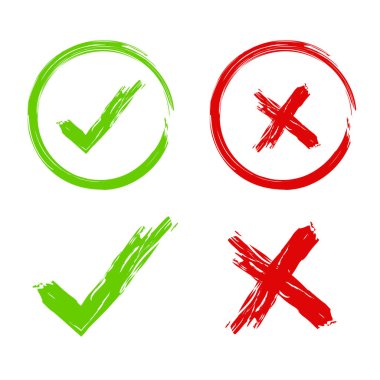 Tik ve çapraz vektör sanat tasarımı