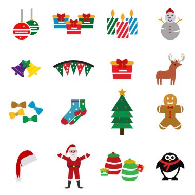 Noel simgeleri tasarım kümesi