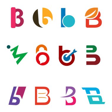 B logoları yüksek kalite vektör biçimi