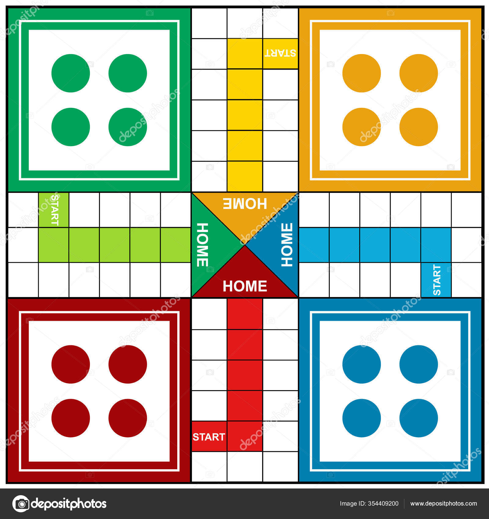 Jogo ludo  Vetor Premium