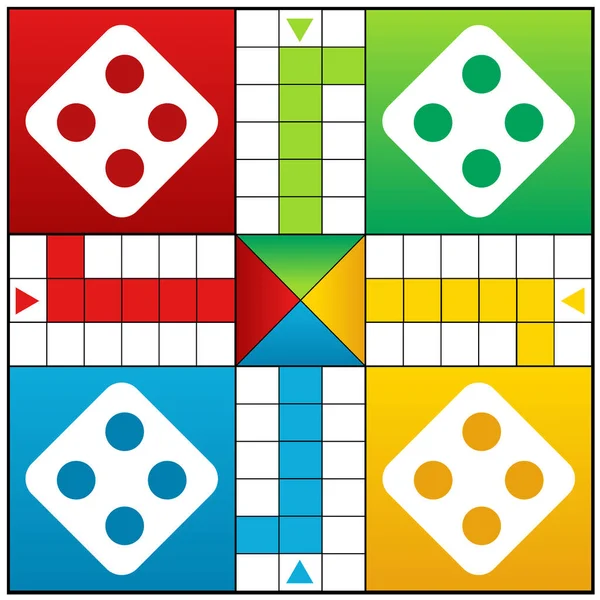Ludo masa oyunu vektör illüstrasyon tasarımı