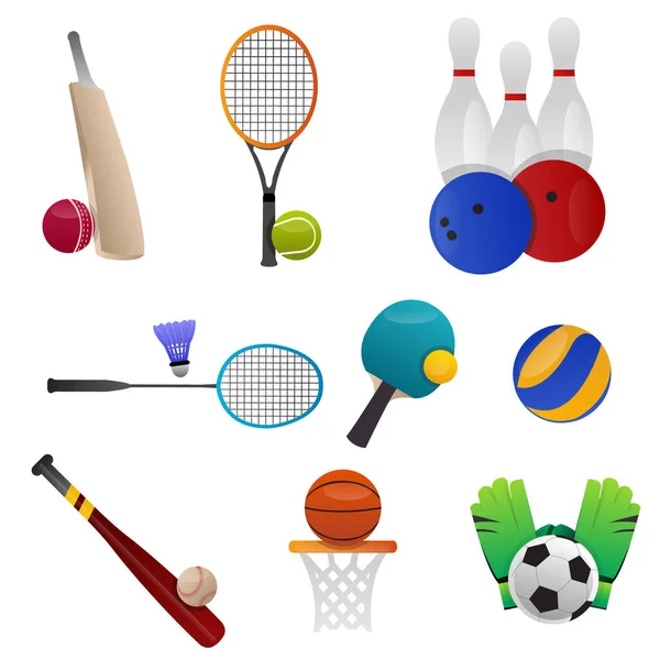 Conjunto Diseño Iconos Deportivos — Vector de stock