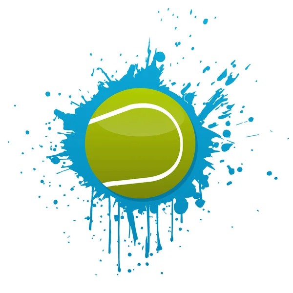 Tennisballfarbe Bespritzt Illustration — Stockvektor