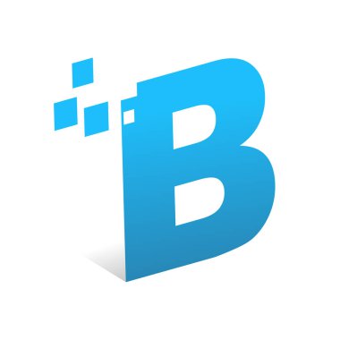 3d Harf B yaratıcı son model logo tasarımı
