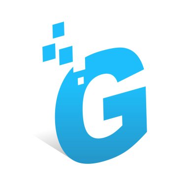 3d G harfi yaratıcı logo tasarımı