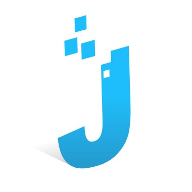 3d Harf J son teknoloji logo tasarımı