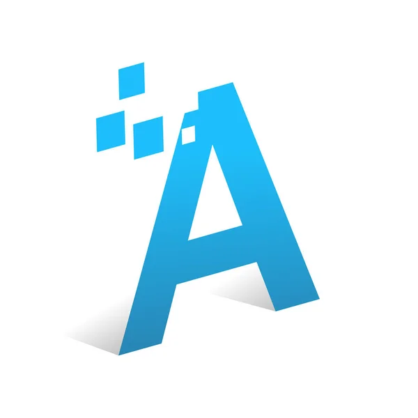 Letter Een Creatief Cutting Edge Logo Ontwerp — Stockvector
