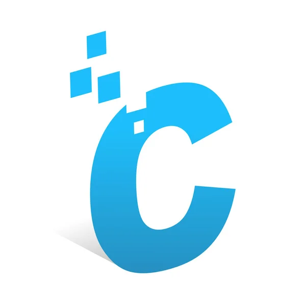 Carta Design Logotipo Criativo Ponta — Vetor de Stock