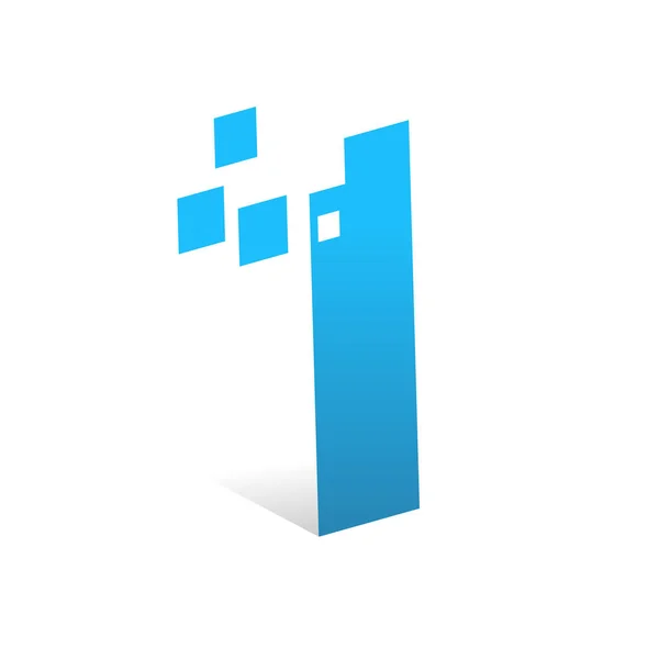Letter Creatieve Cutting Edge Logo Ontwerp — Stockvector