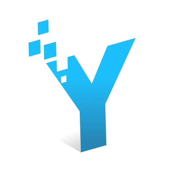3D字母Y创意尖端标志设计 — 图库矢量图片