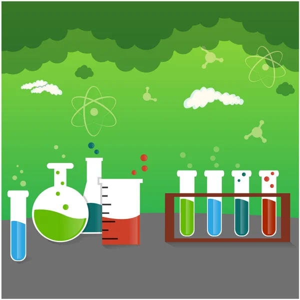 Chemistry Science Icon Illustration Design — Stock Vector