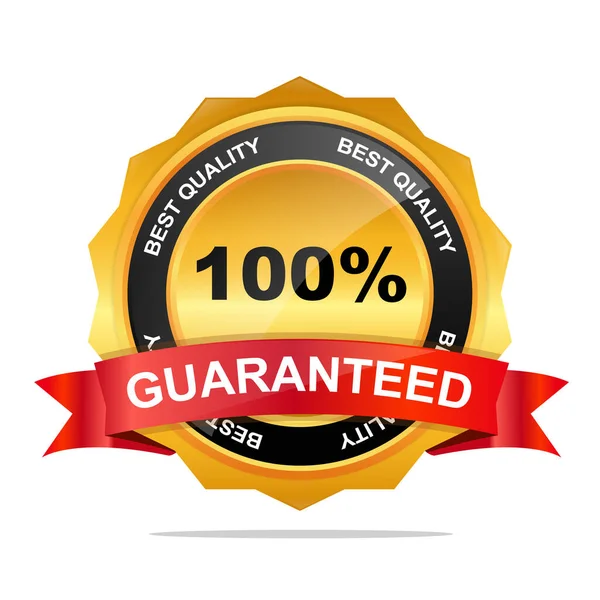 100 Soddisfazione Garantita Etichetta Badge Design — Vettoriale Stock